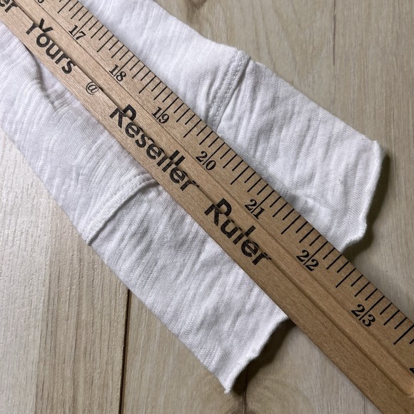 WILT Women's Asymmetrical Long Sleeve Pullover Cotton Top White Size Small USA - Picture 4 of 13